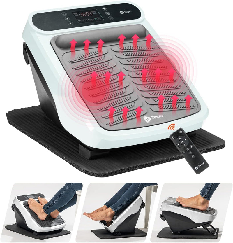 LifePro Vibrating Foot & Calf Massager with Heat – 30 Intensity Levels