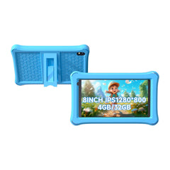 Kids Tablet 8" – Android, 4GB RAM, Parental Controls, Shockproof Case (Blue)
